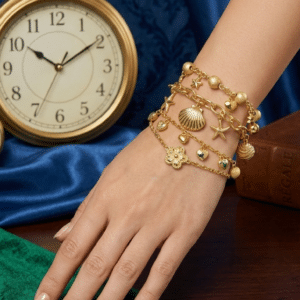 Gold-Plated Charm Bracelet.