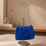 Handmade Cobalt Blue Crochet Shoulder Bag