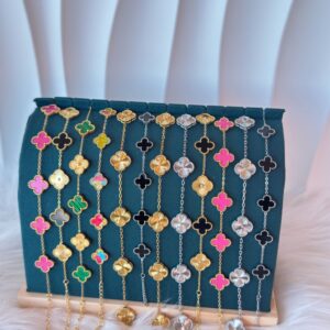 Alhambra-Inspired Four-Leaf Clover Bracelet – Gold-Plated Lucky Motif Jewelry