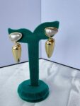 Aura Gold Teardrop & Silver Button Earrings  Everyday Luxury