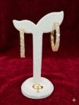 Baguette Crystal Gold Hoop Earrings | Non-Tarnish & Waterproof