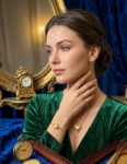 Golden Heart Minimalist Jewelry Set – Gold Plated Necklace & Earrings