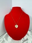 Golden Pave Heart Locket Necklace – Radiant Crystal Keepsake