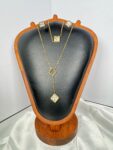 Prism Square Crystal Jewelry Set – Modern Gold Geometric Necklace & Earrings
