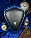 Sparkling Pave Heart Locket Necklace – Silver-Tone Crystal Pendant