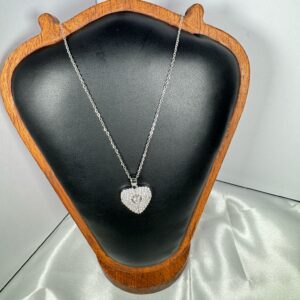 Timeless Heart Locket Pendant Necklace – Elegant Pave Crystal Keepsake
