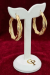 Twisted Textured Gold Hoop Earrings